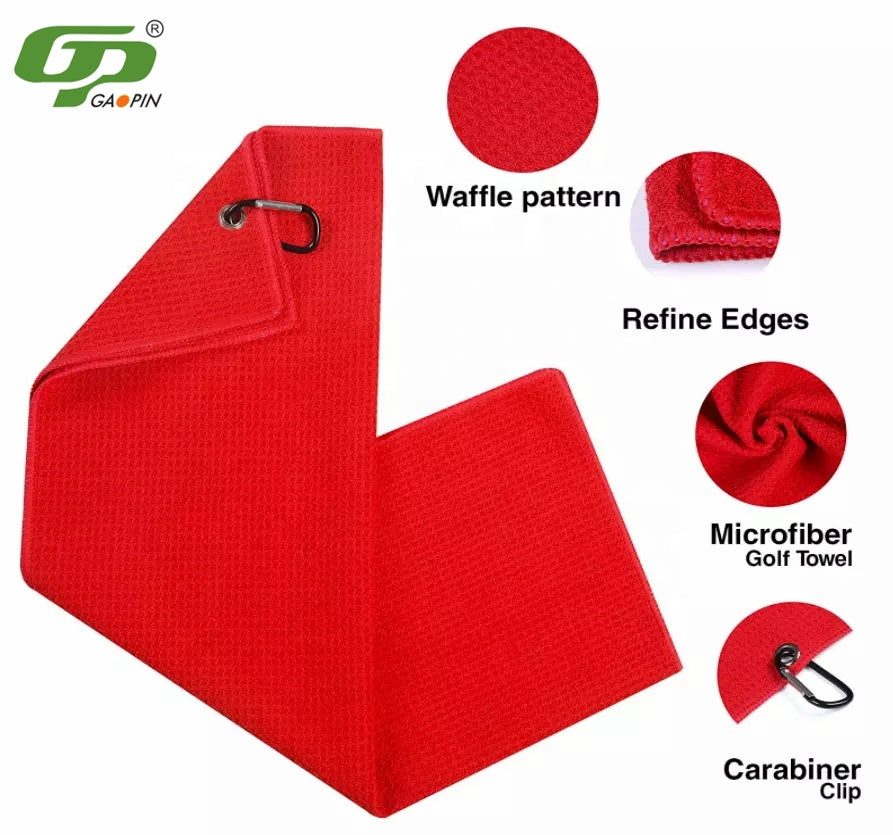 Microfiber Golf Towel with Carabiner Clip